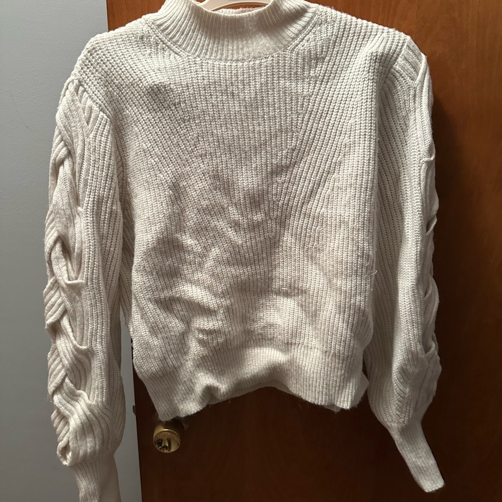 Express Off-White Knit Pullover